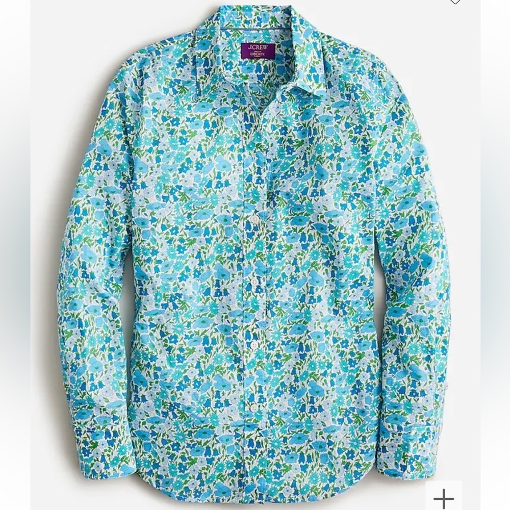 NWOT J CREW Slim-fit shirt in Liberty® Poppy and Daisy fabric